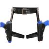 I LOVE FANCY DRESS LTD Fondina per pistola a doppia coscia con due pistole in plastica, cintura nera regolabile e accessorio per costume per Halloween, cacciatore di tesori, cosplay di esploratori di tombe, videogiochi o