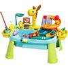 Generico Tavolo Acqua Bambini Rubinetto Giraffa - 59x33x42cm Tavoloo Giochi Acquaa Esterno 1-5 Anni | Gioco Pesca Educativo Acqua Corrente | Tavolo attività ABS 17 Accessorî