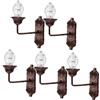Anneome 5 Pezzi Mini Lampade da Parete per Diorama Miniatura Luci Luminose per Modelli Casa Decorazioni per Paesaggi e Tavoli da Sabbia Effetto Caldo e Romantico