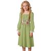 Generico Vestito Principessa Medievale Gotico Bambina, Lungo Elegante per Halloween e Carnevale