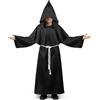 Kitimi Costume di monaco per bambini con croce e cappuccio, Halloween Costume medievale per bambini, abiti di carnevale