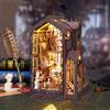 CUTEROOM DIY Book Nook Kit - Casa delle bambole in legno puzzle 3D - Miniatura Camera Magia Kit fai da te con LED e carillon - Regalo per gli amanti dell'arte e decorazione