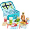 Bluey Set di cestini da picnic - 30 pezzi in legno gioco di ruolo per bambini con custodia, posate e cibo finto, realizzato con materiali certificati FSC - Kit creativo e coinvolgente per bambini dai
