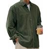 Generic DENGJIAMY Camicie Cargo da Uomo con Bottoni Taglie Forti Camicia Elegante Autunnale Casual con Colletto Semplice a Tinta Unita Maglietta a Maniche Lunghe da Esterno Moda Top Semplici con Tasche, 3XL