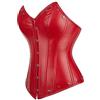 Hengzhifeng Corsetto Carnevale Donna Steampunk Pelle Bustino Corsetti Clubwear (EUR 32-34,Rosso)