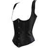 Hengzhifeng Corsetto Sottoseno Gotico Donna Bustino Corsetti Carnevale (EUR 28-30,Nero)