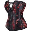Hengzhifeng Bustino Corsetto Sexy Corsetti da Sposa Donna Vintage (EUR 32-34,Nero)