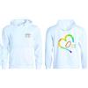 Social Crazy Maglia Felpa Cappuccio Uomo o Donna Cotone Basic Super vestibilità Top qualità - OSS Cuore Colorato - Personalizzata con Nome - disp. t-Shirt, Polo (XL,Nera)