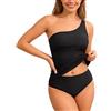 Generico Costume da Bagno, Tankini Monospalla con Due Pezzi E Slip Bikini, per Il Quotidiano E Il Tempo Libero