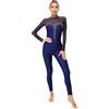 dPois Body da Ginnastica Donna Balletto Body da Danza Classica Ballerina Blu scuro XXL