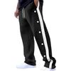 WAZHAKU Pantaloni da uomo lunghi larghi pantaloni per riabilitazione con bottoni laterali apribili pantaloni con bottoni pantaloni leggeri da tuta tempo libero tuta streetwear jogger a gamba aperta pantaloni