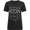ONLY Onlkita Life Lux Icon S/S Print Top Jrs, Nero, XS