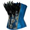 Hengzhifeng Corsetto Donna Vintage Costumi Carnevale Corsetti Top (EUR 38-40,Blu)