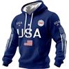 Generic DENGJIAMY 250° Anniversario USA Felpa Uomo Bandiera Americana Felpe Plus Size Camicie Patriottiche 4 luglio Pullover Moda Texture Top, Z11 Blu, S