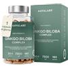 AAVALABS Ginkgo Biloba Integratore 7500mg 50:1 con Ginseng Rosso Coreano, Bacopa Monnieri, Vitamina B Complex, Zinco - Nootropico Integratore Memoria e Concentrazione, Metabolismo, Circolazione - 180 capsule
