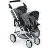 Bayer Chic 2000-Passeggino per Bambole gemellare, Colore Jeans Grigi, 689-76