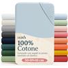 Laleni Lenzuolo Jersey 50x89 cm per Babybay 2 Pezzi - Certificato OEKO-TEX - Lenzuolo per Culla 100% Cotone - Lenzuolo per Lettino - Biancheria Letto Bambino Azzurro