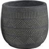 milani home - vaso decorativo per piante in fibra sintetica, antracite, 17,8 x 17,8 x 16 cm, per interno esterno balcone e terrazzo