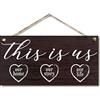 CARISPIBET This is us | Segnale romantico per la decorazione della casa, accessorio per la casa, 15 x 30 cm