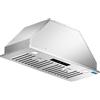 VENFAN Cappa da cucina con inserto da 76,2 cm, 1200 CFM, con sensore gestuale e controllo touch, cappa da cucina incorporata canalizzata/senza canalizzazione, in acciaio inossidabile