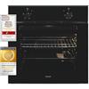Exquisit Forno da incasso EBE255-020, nero, classe di efficienza energetica A, capacità di cottura 59,0 l, forno da incasso 60 cm