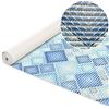 ANRO, stuoia in gommapiuma, tappetino da bagno, tappetino per doccia, antiscivolo, passatoia, patchwork, blu, 300x65 cm