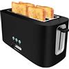 Cecotec Tostapane Toast&Taste 16000 Extra Double. 1630 W, Plastica con 2 fessure lunghe extra-larghe, 3 Funzione predefinite