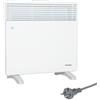 WARMTEC Riscaldamento elettrico 2000W | Riscaldamento a convettori con termostato a 8 livelli e funzione antigelo | Radiatore a convezione a risparmio energetico da appoggio | Bianco