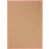 carpetfine Tappeto Sisal colore naturale 60x110 cm tessuto a mano con bordo in cotone Colore pesca | Tappeto antiscivolo Uni in tessuto piatto di fibre naturali per soggiorno e camera da letto