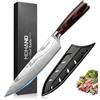 MDHAND Coltello da Cucina Coltello da Chef da 20 cm Coltello Professionale in Acciaio Inossidabile ad Alto Tenore di Carbonio Lama Extra Affilata, Coltello Multiuso