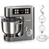 BLUNORD Planetaria 8 Litri BLUP4975 DELUXE, Impastatrice Planetaria 2100W con Bilancia Integrata, Display Touch a Colori, 12 Velocita, Fermentazione 25-45 C, Ciotola Inox e 3 Accessori