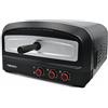 Necchi Forno Pizza 2200W, fino a 400°C per cottura professionale. Pietra refrattaria, timer 30 min, doppio riscaldamento. Capacità 20L, ideale per pizze fino a 27 cm.