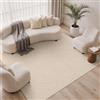 BEIMO Tappeto Peluche Morbido 160x230 cm effetto 3D in Color Crema con Alta Densità - Lavabile in Lavatrice e Antiscivolo per Soggiorno, Camera e Ufficio