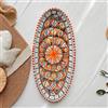 Generico Piatto Sprolunga 40cm Decorativa in Ceramica Tunisina - Capolavoro Artigianale per la Tavola 1301251703 Marocco Tunisia Etnico del Mondo