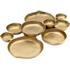 Genérico Griglia decorativa quadrati d'oro & - Vassoio snack 56 cm per decorazione soggiorno, ospiti, feste e feste | Abbellimento casa squisito & regalo di nozze | Set servizio Re