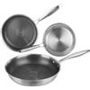 KASANOVA Set 3 padelle 20, 24 e 28 cm a 3 strati Tri - ply