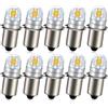Ruiandsion Lampadina LED P13.5S 3V Bianco Caldo Senza Polarità, Lunga Durata 50000 Ore, Ricambio Professionale Torce, 10 Pezzi