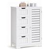 Mondeer Bagno/armadietto da Pavimento, Legno ingegnerizzato, Bianco, 82.5 x 56 x 30cm