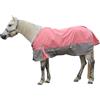 Gallopoff 1200D - Coperta per cavalli resistente agli strappi, senza imbottitura, 0 g, leggera, impermeabile e traspirante, per cavalli, coperta da esterni, colore: Rosa-grigio, 145 cm