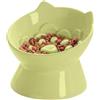 Generico Rialzata Per Gatti - Pro | Anti-Ingozzamento In Ceramica Da 15x15x13 Cm | Portaciotole Alto Ergonomico Antivomito Per Alimentazione Lenta Gatto E Cuccioli Da Interno Hardware