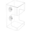 Eawfgtuw Mangiatoia automatica per pesci da acquario in plastica PS con ventosa, riduce l'intasamento del filtro, angoli arrotondati sicuri, per accessori per acquari, trasparente (quadrata)