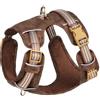 HAQEPO Outdoor Reflective Impermeabile Regolabile Motching Di Addestramento Per Cani In Nylon Traspirante Per Labrador Francese Bulldog,Marrone,M