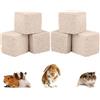 Meow&Woof 6 blocchi di lava per conigli, piccoli animali, per macinare i denti, per criceti, ad alto contenuto di calcio, giocattoli da masticare per cincillà, porcellini d'India, ratti, coniglietti