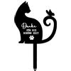 KEORHEZ Palo per Lapide per Animali, Piastra in Metallo con Incisione per Gatti, 30 X 18 CM, Decorazione Funeraria per Gatti, Ricordo di Un Gatto Defunto (Nero)