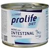 Generico PRO-LIFE Cane Intestinal Sensitive Mini | alimento umido completo dietetico per il cane di taglia piccola, per la compensazione della cattiva digestione, 6 lattine da 200 grammi.