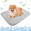 ZOSIGN Tappetino Rinfrescante per Cani, 50x40CM Tappetino Refrigerante Cane Estivo, Tappeto Refrigerante per Cani/Gatti, Lavabile, Materassino Refrigerante per Animali per Casa, Auto, Viaggio (Grigio, S)