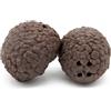 Generico Set di 2 Tartufi Finti per Addestramento Cani - Chiusura a Baionetta, Contenitore per Olio al Tartufo, Lavabile e Riutilizzabile, Marrone Scuro