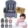 ninna-nanna by Bambiniwelt Coprisedile di ricambio per seggiolone, compatibile con Peg Perego TATAMIA & NEW BORN (blu mélange)