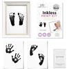 Ai Bei Parent Co. Kit impronte mani e piedi neonato, Tamponi Stampa con Inchiostro, Cornice Impronte Neonato, Impronta Bambino per Impronta Bimbo, Per Il Ricordo Della Famiglia, Regalo ampone, Set da 3 pezzi (Nero)