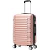 Boleedy Valigia Cabina 55x20x35 cm in ABS Rigido Leggero, Trolley con 4 Roulettes 360°, Bagaglio a Mano Ideale per Viaggio e Business & Leisure